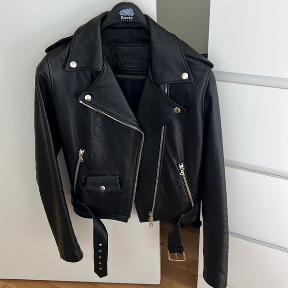 Roots Leather Moto Jacket - Picture 1 of 4